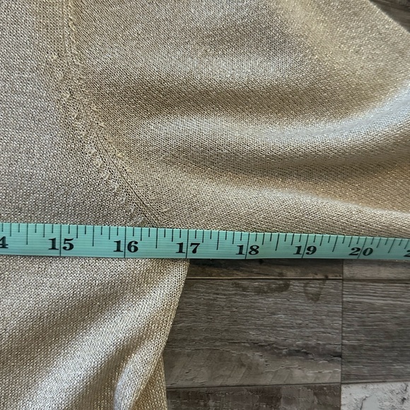 NWT Calvin Klein Gold and Beige Metallic M Cardigan - Picture 5 of 7
